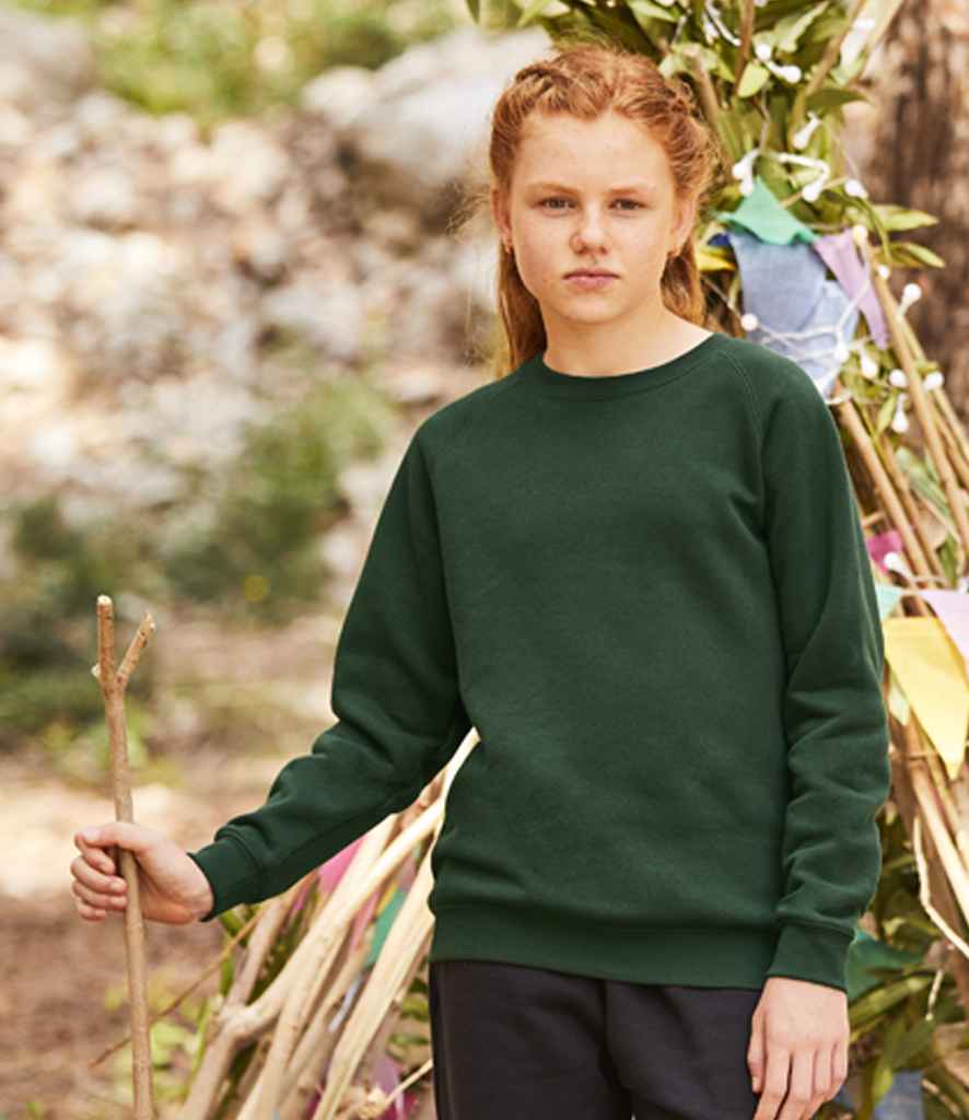 Fruit of the Loom Kids Premium Raglan Sweatshirt PenCarrie